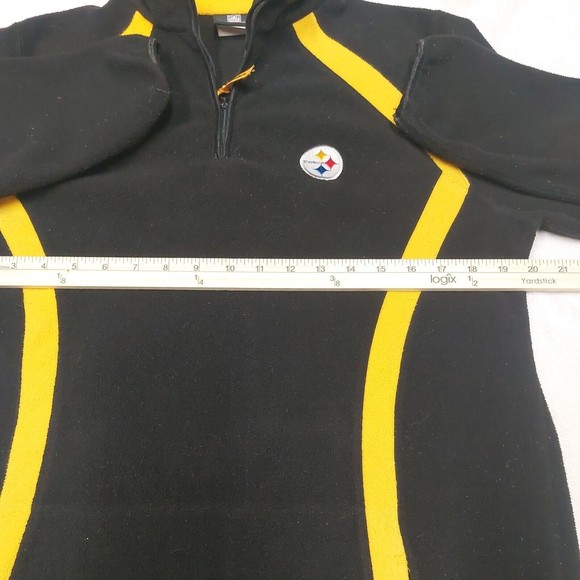 Women's NFL Team Apparel Pittsburgh Steelers 1/4 Zip Fleece Jacket Size Medium - Picture 7 of 12